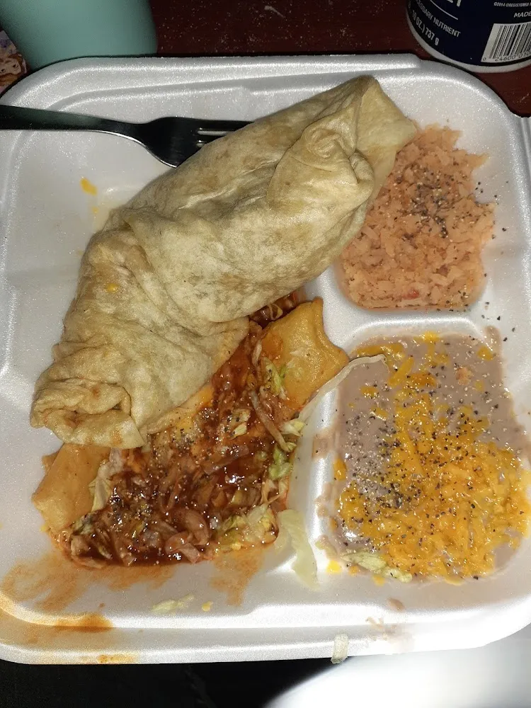 Burrito and Cheese Enchilada